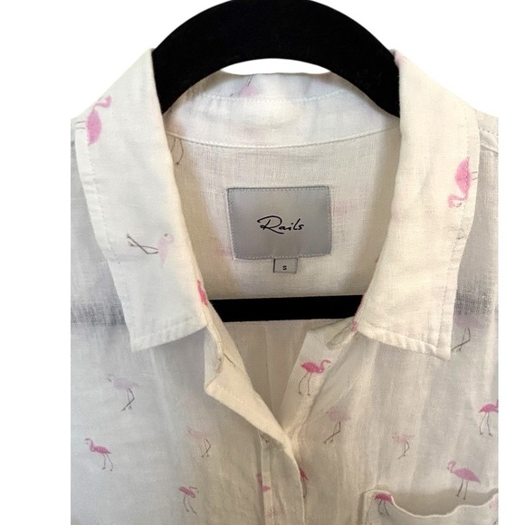 Rails Flamingo Button Down Shirt - Picture 5 of 6